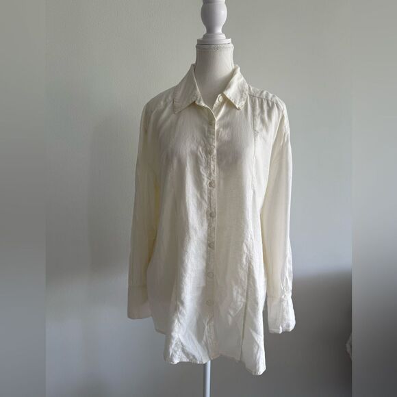 Free People Tops - Classic ivory Button down Shirt